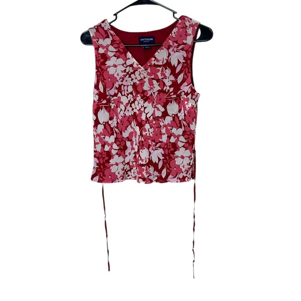Ann Taylor Petites Y2K 100% Silk Sleeveless Top Size 10P